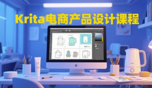 Krita电商产品设计课程，掌握从工具使用到创意落地的全链路设计能力-羽哥创业课堂