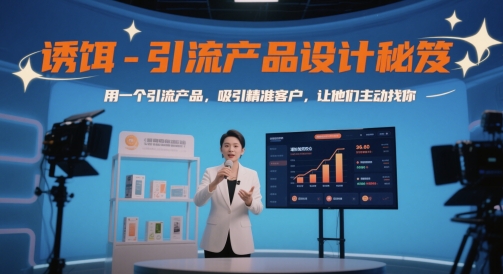 诱饵-引流产品设计秘笈，用一个引流产品，吸引精准客户，让他们主动找你-羽哥创业课堂