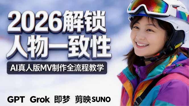 2026独创解锁人物一致性：AI真人版MV制作，不讲空话，不拼概念，全流程实操-羽哥创业课堂