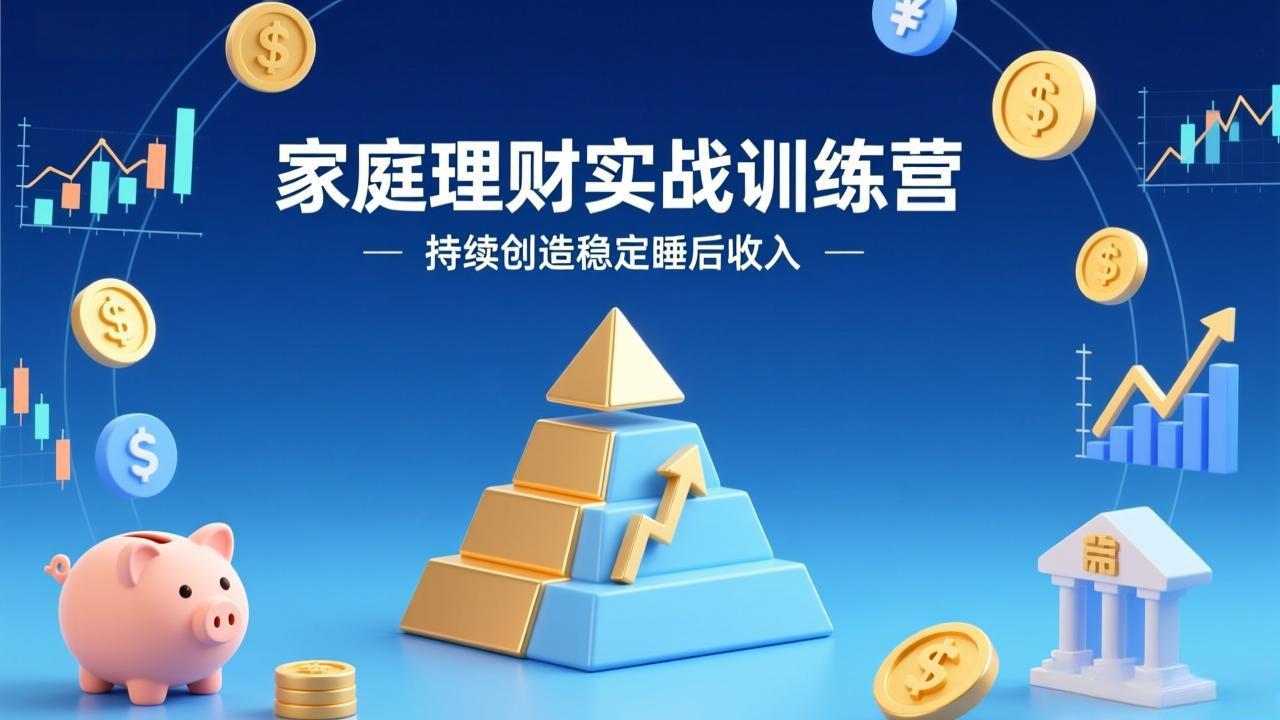 家庭理财实战训练营:从0到1建体系,三阶进阶层层递进,助你持续创造稳定睡后收入-羽哥创业课堂