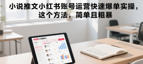 小说推文小红书账号运营快速爆单实操，这个方法，简单且粗暴-羽哥创业课堂