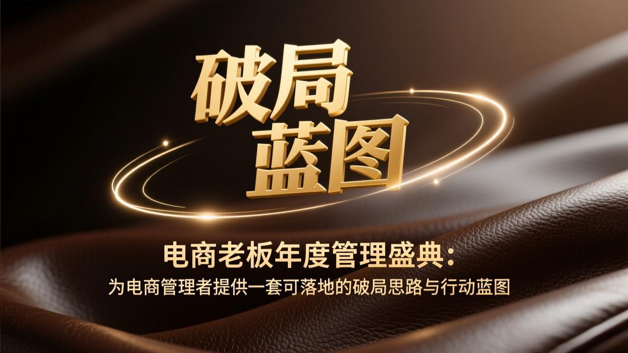 电商老板年度管理盛典：为电商管理者提供一套可落地的破局思路与行动蓝图-羽哥创业课堂