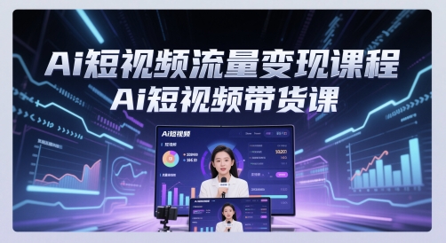 Ai短视频流量变现课程，Ai短视频带货课-羽哥创业课堂