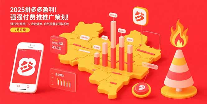 2025拼多多盈利地图：强付费推广策略/活动爆流/自然流量获取系统(7月更新-羽哥创业课堂