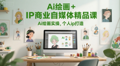 Ai绘画+IP商业自媒体精品课,Ai绘画实操,个人ip打造-羽哥创业课堂