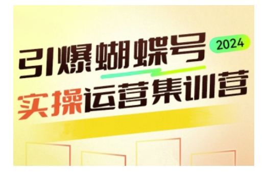 引爆蝴蝶号实操运营，助力你深度掌握蝴蝶号运营，实现高效实操，开启流量变现之路-羽哥创业课堂