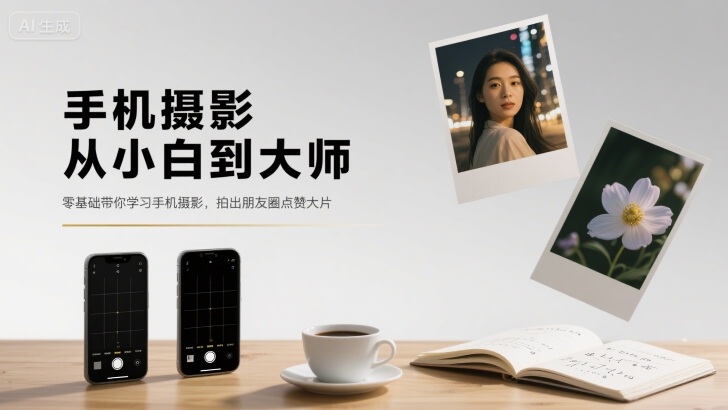 手机摄影从小白到大师，零基础带你学习手机摄影，拍出朋友圈点赞大片-羽哥创业课堂