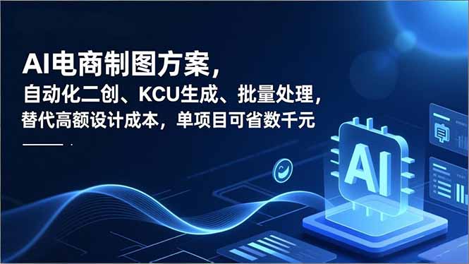 AI电商制图方案，自动化二创、SKU生成、批量处理，替代高额设计成本，单项目可省数千元-羽哥创业课堂