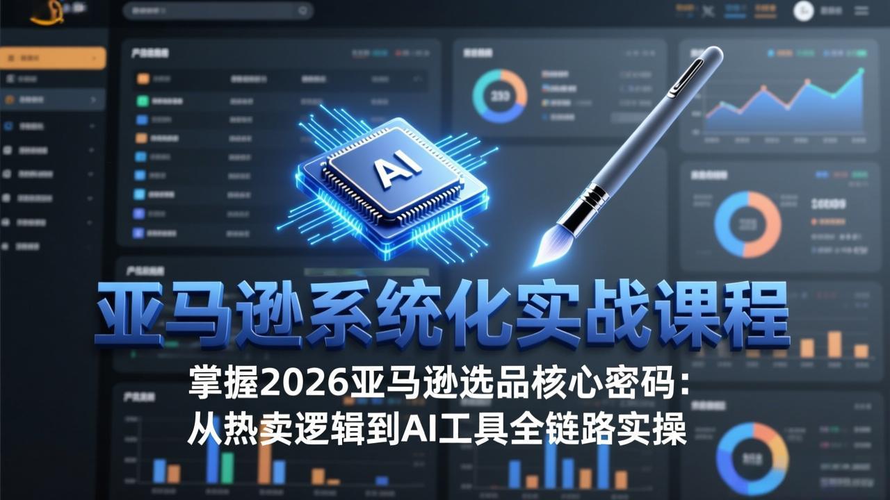 亚马逊系统化实战课-更新3月：2026最新选品方法论，从热卖原因分析到AI作图，提升选品成功率-羽哥创业课堂