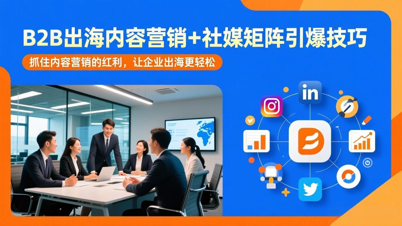 B2B出海内容营销+社媒矩阵引爆技巧：抓住内容营销的红利，让企业出海更轻松-羽哥创业课堂