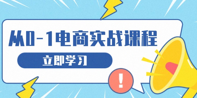 从零做电商实战课程，教你如何获取访客、选品布局，搭建基础运营团队-羽哥创业课堂