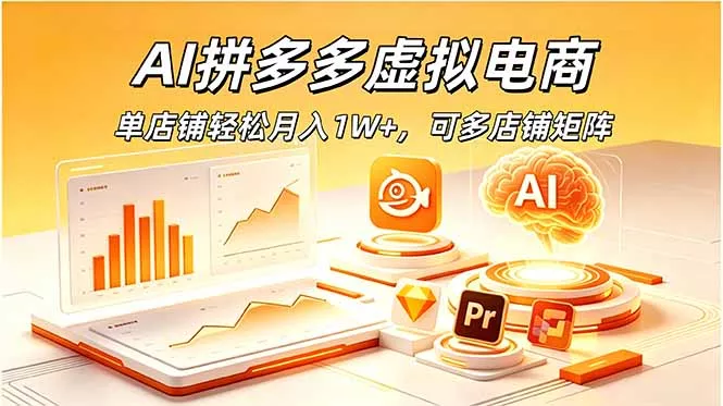 AI拼多多虚拟电商,单店铺轻松月入1W+,可多店铺矩阵-羽哥创业课堂