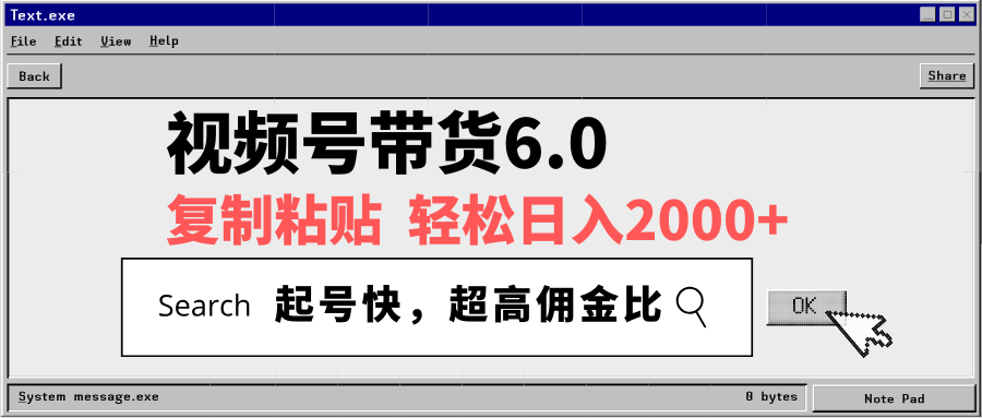视频号带货6.0，轻松日入2000+，起号快，复制粘贴即可，超高佣金比-羽哥创业课堂