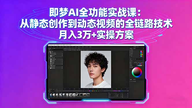 即梦AI全功能实战课：从静态创作到动态视频的全链路技术 月入3万+实操方案-羽哥创业课堂