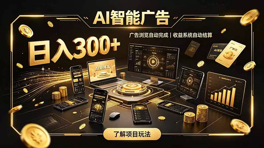 自研 AI 系统|轻资产起步|长期稳定收益|宝妈 上班族轻轻松松日入300+-羽哥创业课堂