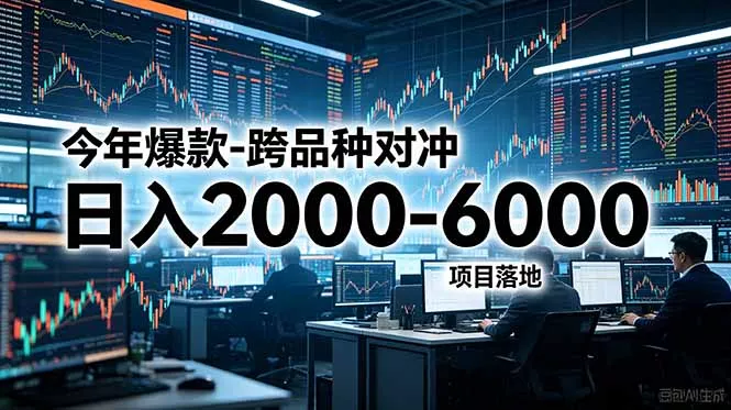 今年爆款-跨品种对冲日入2000-6000，项目落地！-羽哥创业课堂