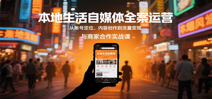 本地生活自媒体全案运营，从账号定位、内容创作到流量变现与商家合作实战课-羽哥创业课堂