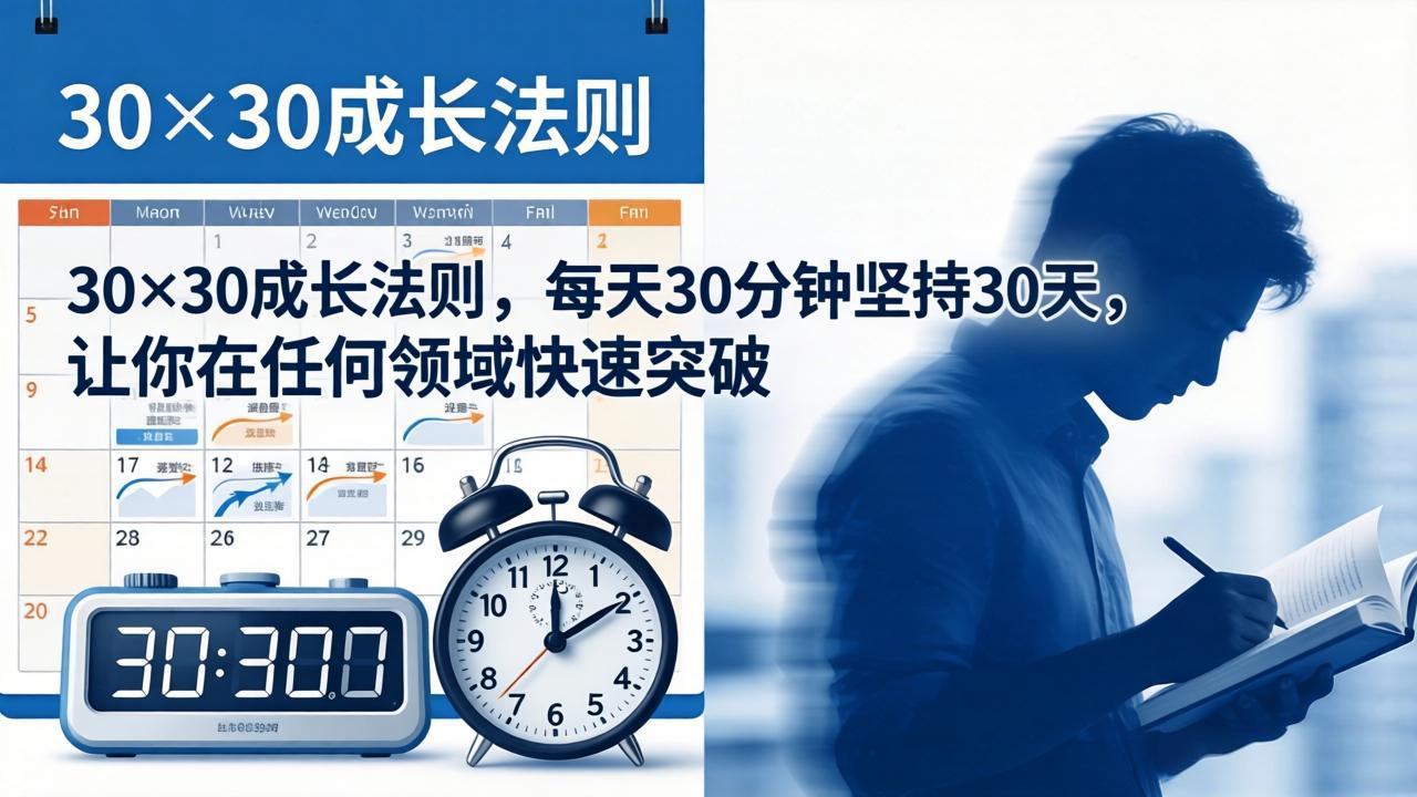 付费文章：30×30成长法则，每天30分钟坚持30天，让你在任何领域快速突破-羽哥创业课堂