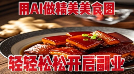 用AI做精美美食图，无需专业设备拍摄，轻轻松松开启副业-羽哥创业课堂