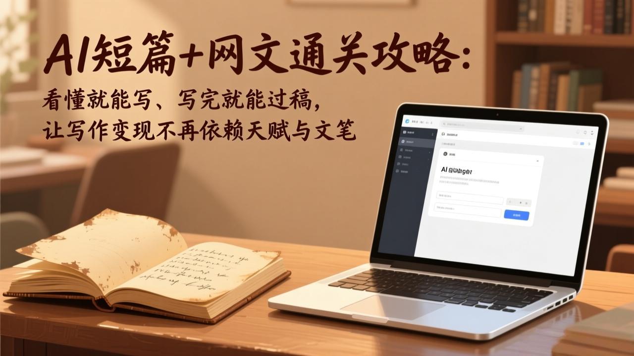 AI短篇+网文通关攻略:看懂就能写、写完就能过稿,让写作变现不再依赖天赋与文笔-羽哥创业课堂
