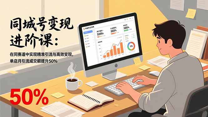 同城号变现进阶课：在同城赛道中实现精准引流与高效变现，单店月引流成交额提升50%-羽哥创业课堂