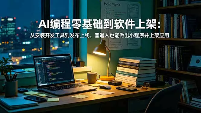 AI编程零基础到软件上架：从安装开发工具到发布上线，普通人也能做出小程序并上架应用商店-羽哥创业课堂