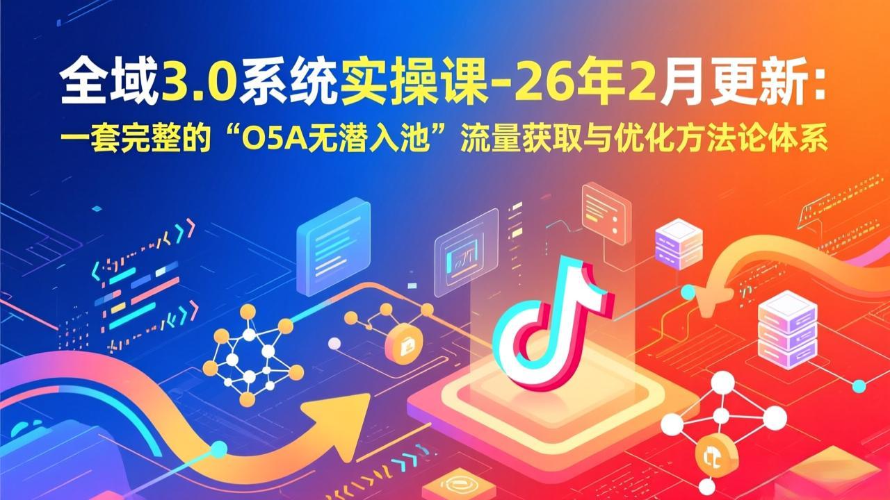 全域3.0系统实操课-26年2月更新：一套完整的“O5A无潜入池”流量获取与优化方法论体系-羽哥创业课堂