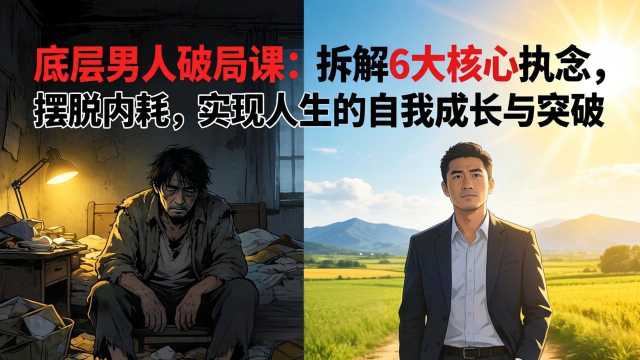 付费文章：底层男人破局课：拆解 6 大核心执念，摆脱内耗，实现人生的自我成长与突破-羽哥创业课堂