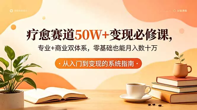 疗愈赛道50W+变现必修课，专业+商业双体系，零基础也能月入数十万-羽哥创业课堂