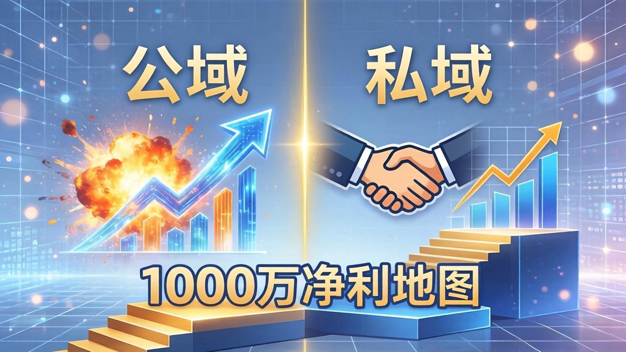 公域玩命出爆款，私域悄悄做成交：这套AI内训课，2026给你打通1000万净利的地图-羽哥创业课堂