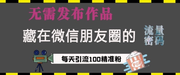 藏在微信朋友圈的流量密码，无需发布作品，单日引流100+精准创业粉【揭秘】-羽哥创业课堂