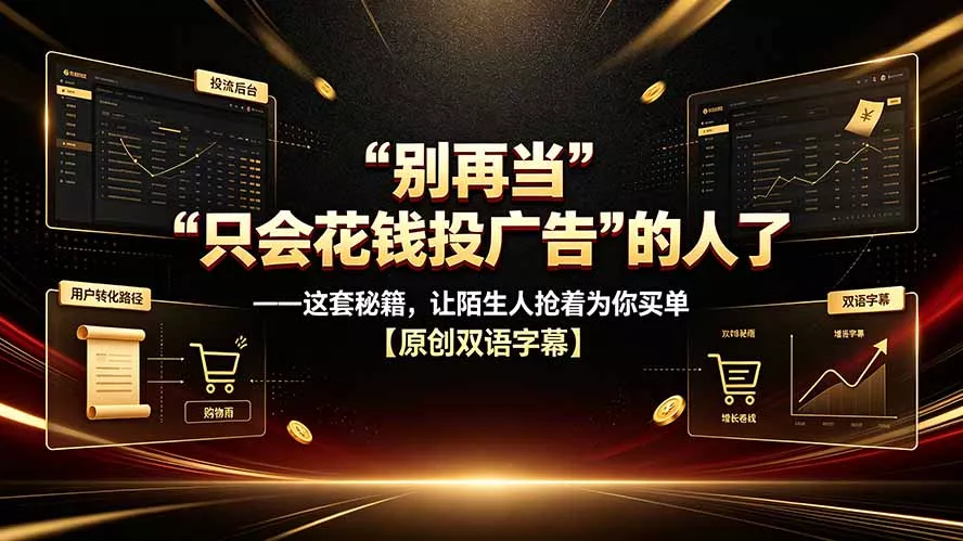 别再当“只会花钱投广告”的人了——这套秘籍，让陌生人抢着为你买单【原创双语字幕】-羽哥创业课堂