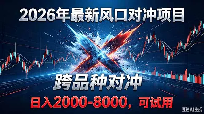 2026创业新风口！最新对冲！跨品种对冲！日收益2000-6000+-羽哥创业课堂