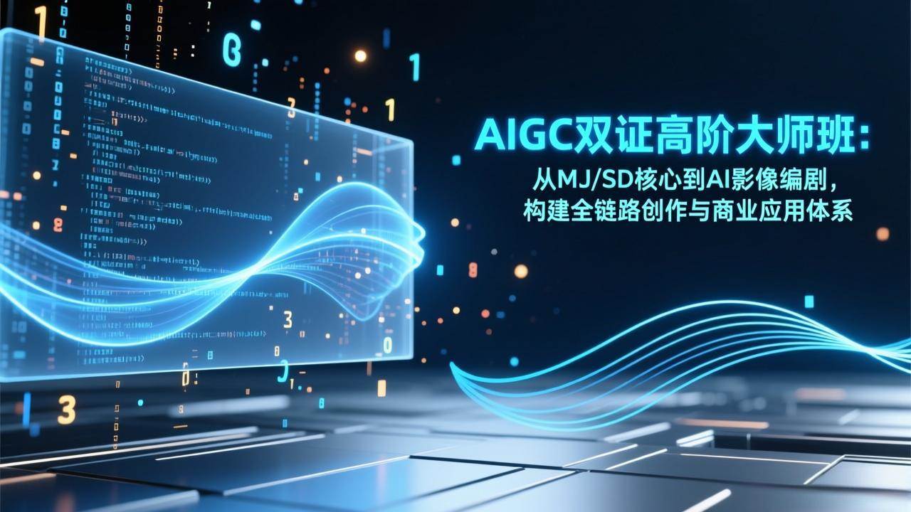（17198期）AIGC双证高阶大师班：从MJ/SD核心到AI影像编剧，构建全链路创作与商业应用体系-羽哥创业课堂