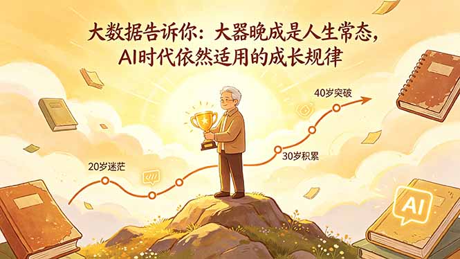 付费文章：大数据告诉你：大器晚成是人生常态，AI 时代依然适用的成长规律-羽哥创业课堂