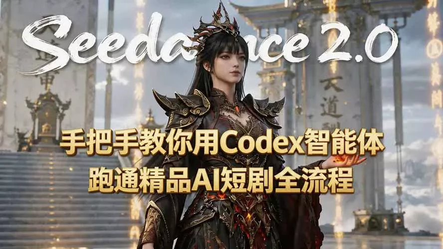 手把手教你用Seedance2.0+Codex智能体跑通精品AI短剧全流程(附3种skill技能-羽哥创业课堂