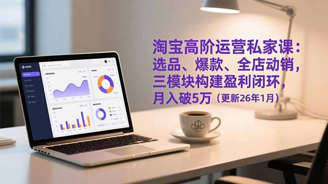 淘宝高阶运营私家课:选品、爆款、全店动销,三模块构建盈利闭环,月入破5万(更新26年1月-羽哥创业课堂