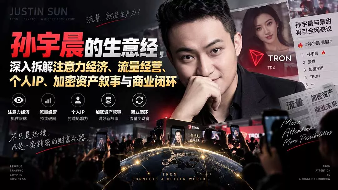 某星球精华文章——孙宇晨的生意经,深入拆解注意力经济、流量经营、个人IP、加密资产叙事与商业闭环-羽哥创业课堂