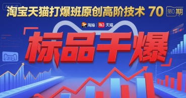 淘宝天猫打爆班原创高阶技术第70期：标品干爆-羽哥创业课堂