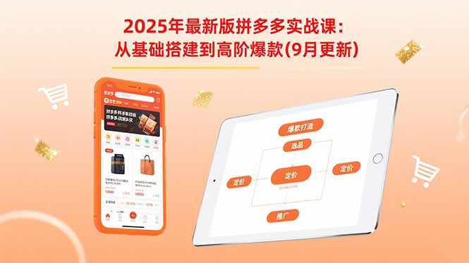 2025年最新版拼多多实战课:从基础搭建到高阶爆款(9月更新-羽哥创业课堂