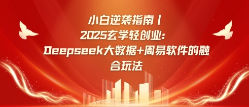 小白逆袭指南，2025玄学轻创业：Deepseek大数据+周易算法的融合玩法-羽哥创业课堂