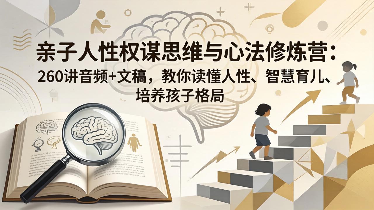 亲子人性权谋思维与心法修炼营：260讲音频+文稿，教你读懂人性、智慧育儿、培养孩子格局-羽哥创业课堂