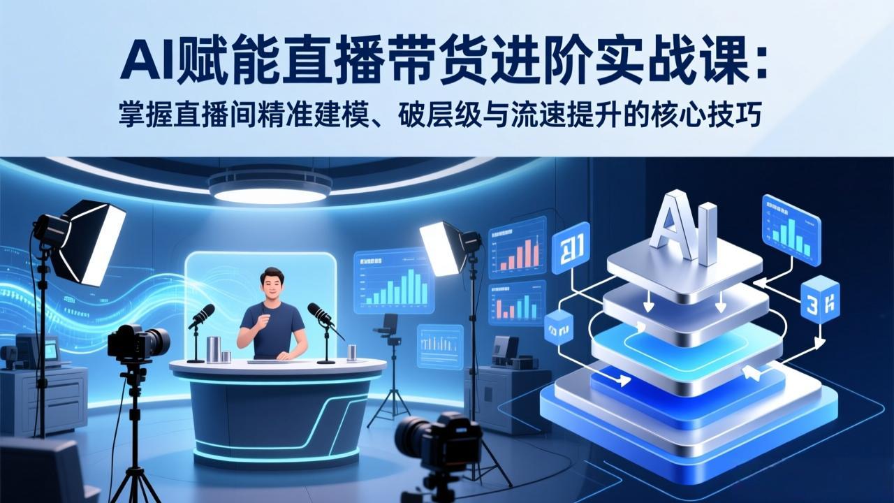 AI赋能直播带货进阶实战课：掌握直播间精准建模、破层级与流速提升的核心技巧-羽哥创业课堂