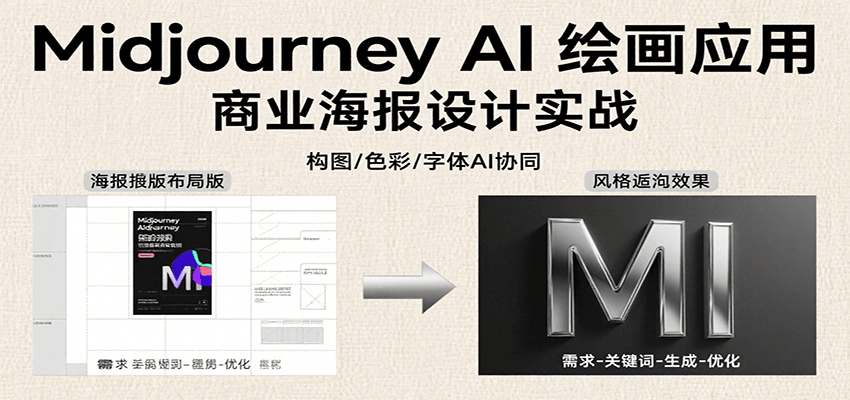 Midjourney AI绘画应用，关键词指令解析、漫画头像制作、海报设计、3D人物生成等-羽哥创业课堂