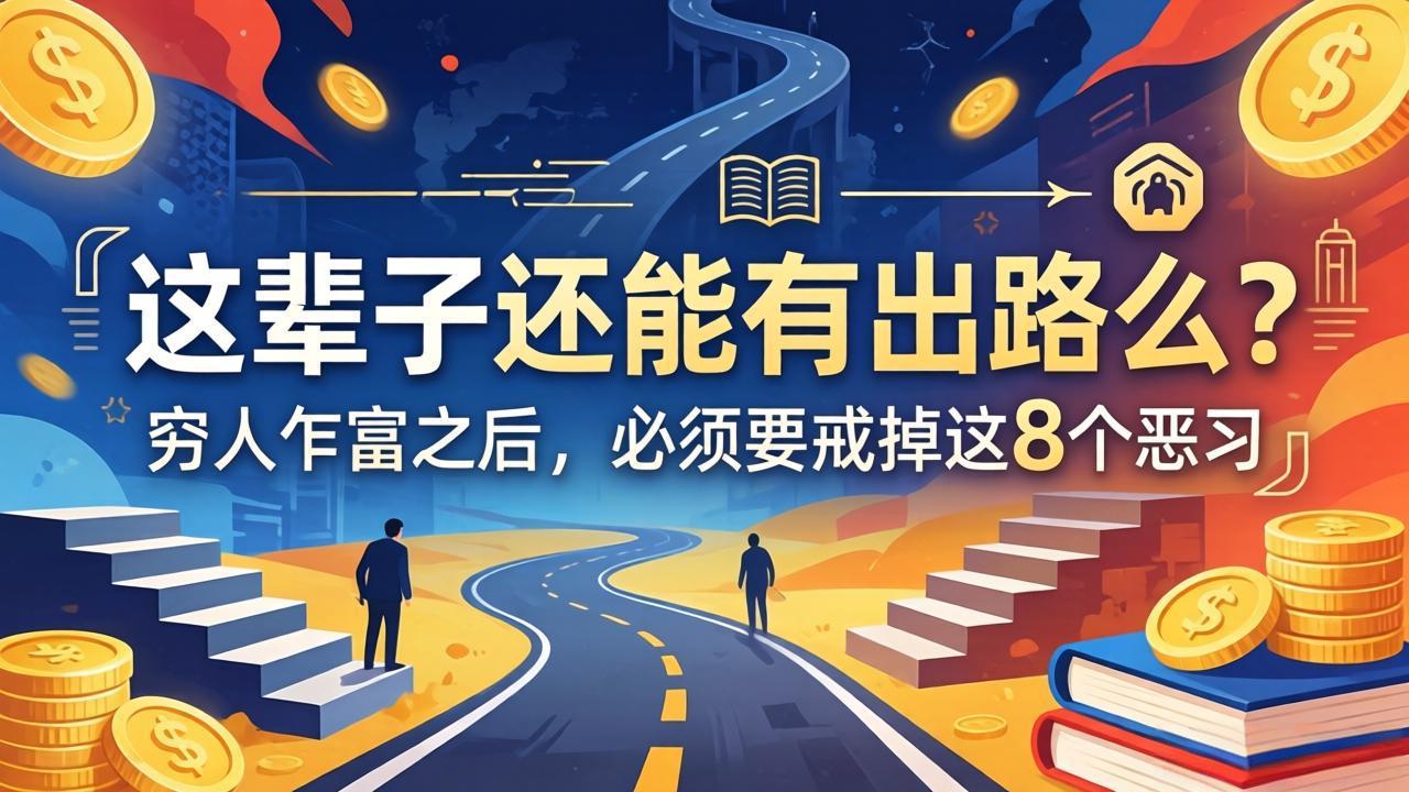 关于人生两篇付费文章【这辈子还能有出路么？】【穷人乍富之后，必须要戒掉这8个恶习】-羽哥创业课堂