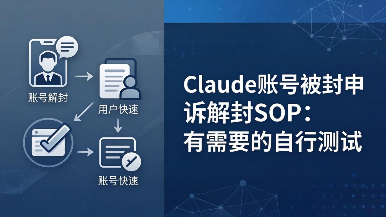 Claude账号被封申诉解封SOP：有需要的自行测试-羽哥创业课堂