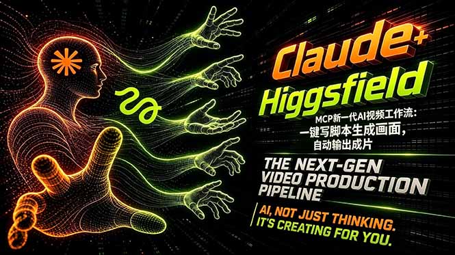 Claude+Higgsfield MCP新一代AI视频工作流：一键写脚本生成画面，自动输出成片-羽哥创业课堂