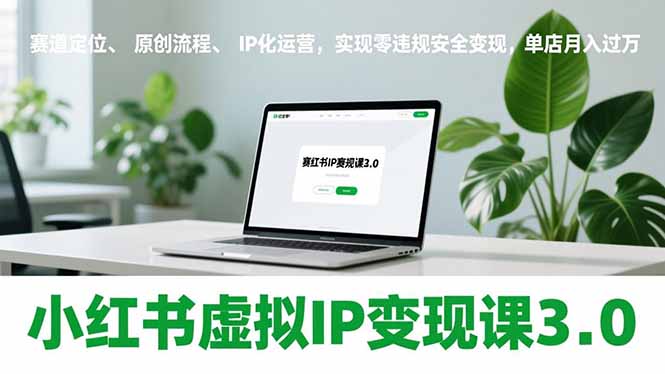 小红书虚拟IP变现课3.0，赛道定位、原创流程、IP化运营，实现零违规安全变现，单店月入过万-羽哥创业课堂