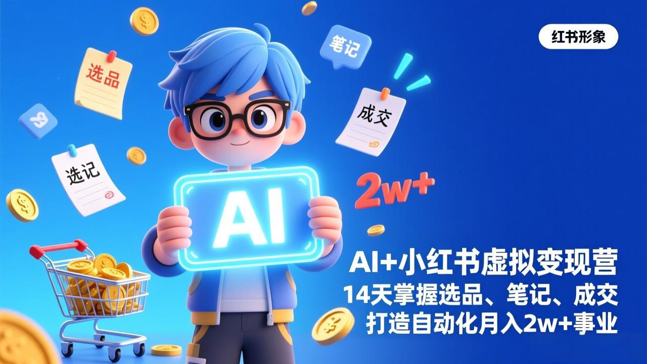 AI+小红书虚拟变现营(完结-羽哥创业课堂