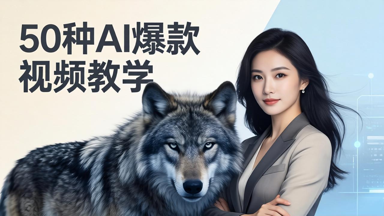50种AI爆款视频教学：影视级古诗词+治愈萌宠+山海经蛟龙，高阶宝典商业落地-羽哥创业课堂